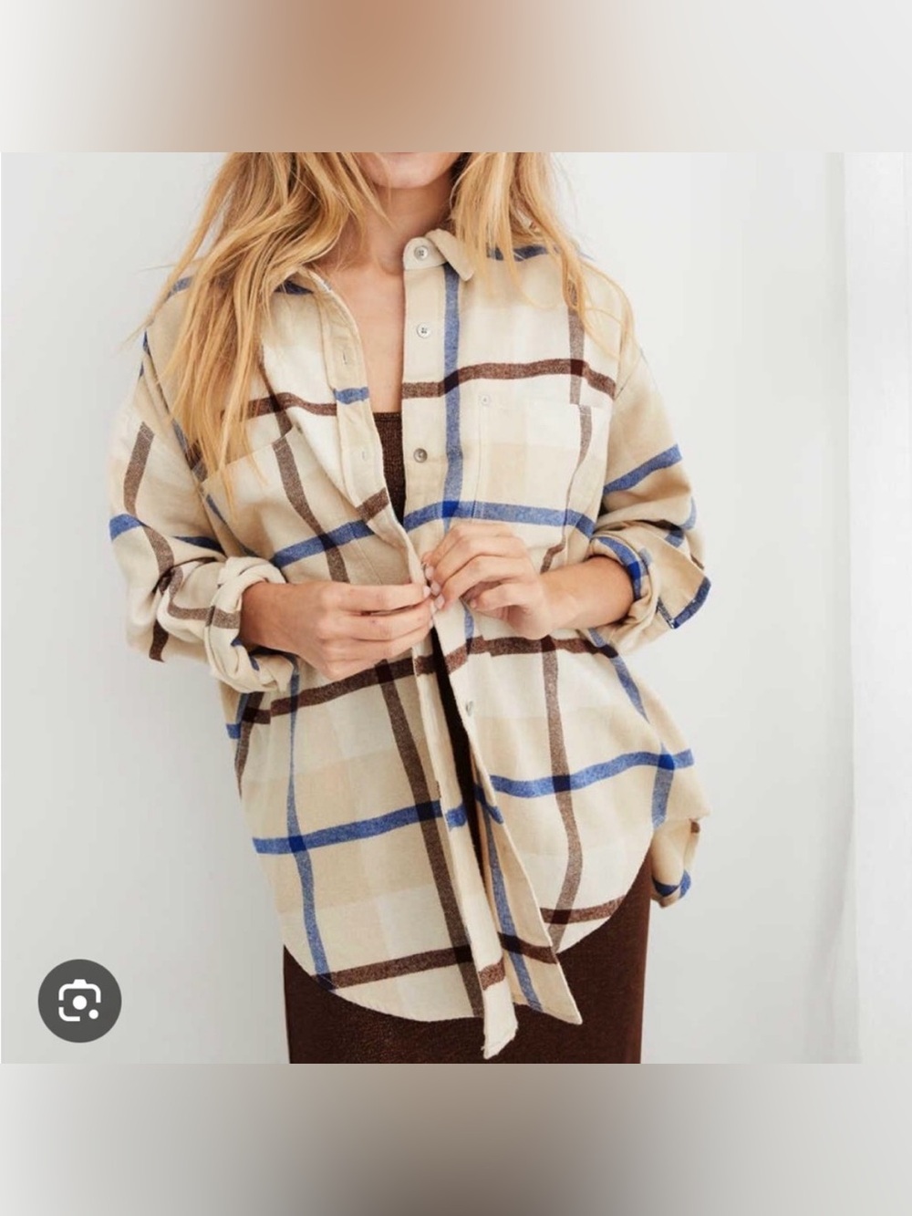 Aerie Anytime Fav Flannel Button Down Shirt